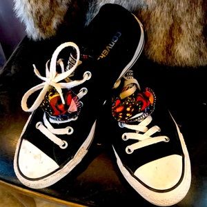 Butterfly monarch converse shoes